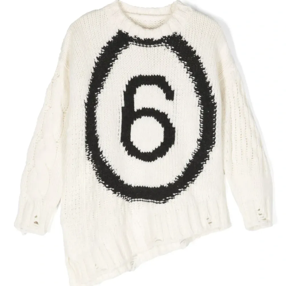 джемпер асимметричного кроя с логотипом