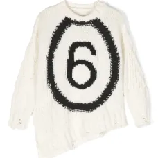 джемпер асимметричного кроя с логотипом