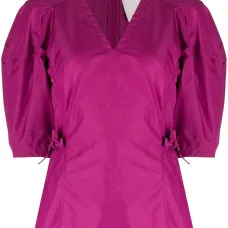 Топ с V-образным вырезом и короткими рукавами