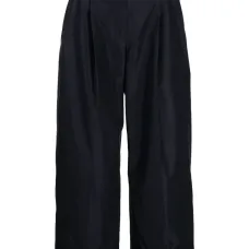 Укороченные брюки со складками