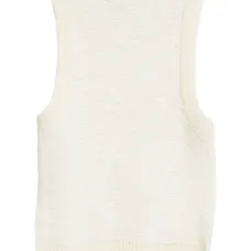 Шерстяной топ с воротником-стойкой