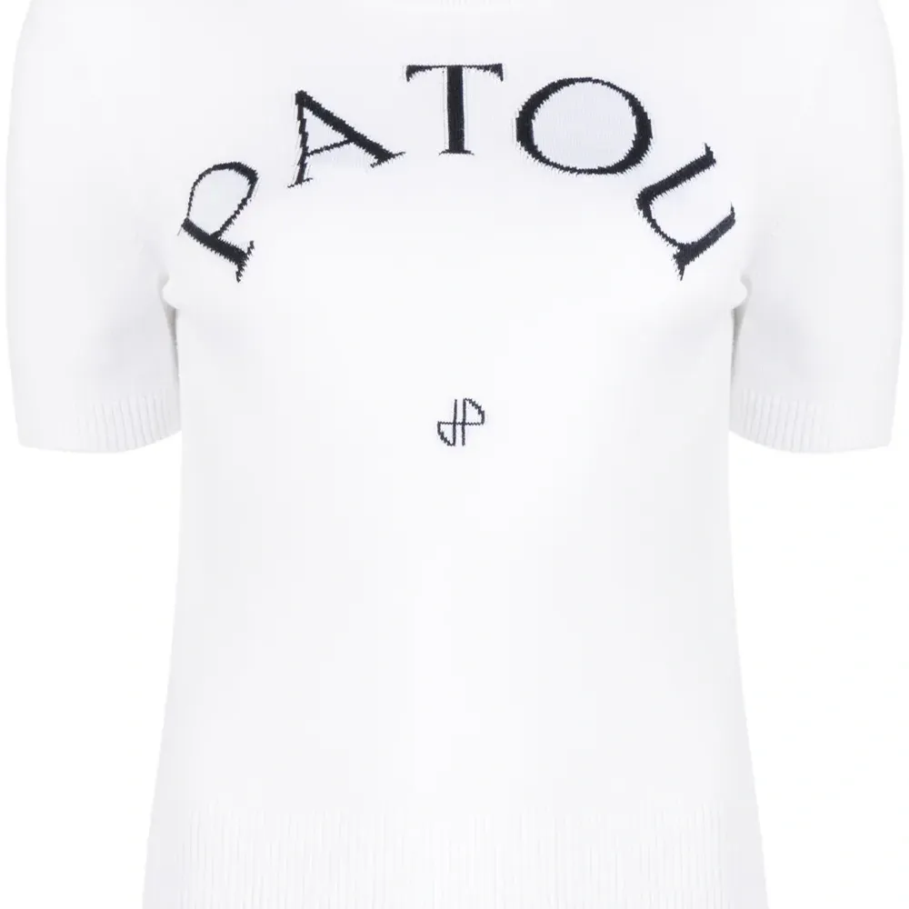 Трикотажный топ с жаккардовым логотипом