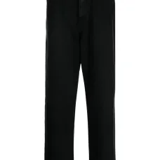 Широкие джинсы с нашивкой-логотипом