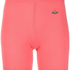 Шорты в рубчик с вышитым логотипом