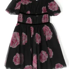 Платье из тюля с принтом