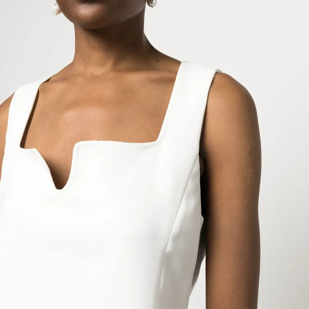 Платье мини с квадратным вырезом