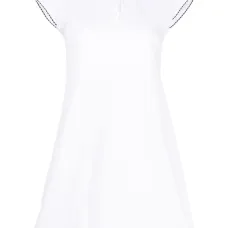 Платье-рубашка с контрастной строчкой