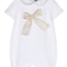 Трикотажный ромпер с бантом