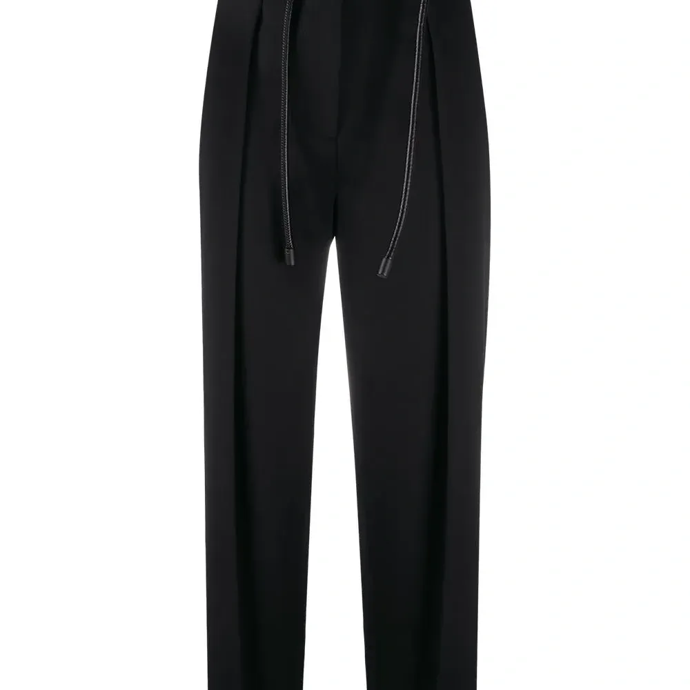 Брюки с завышенной талией и поясом