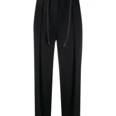 Брюки с завышенной талией и поясом