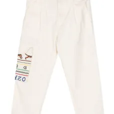 Брюки с вышитым логотипом