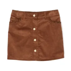 Вельветовая юбка с фестонами