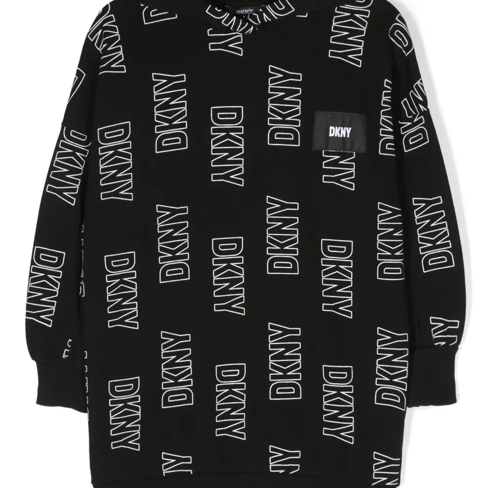 Платье с капюшоном и логотипом