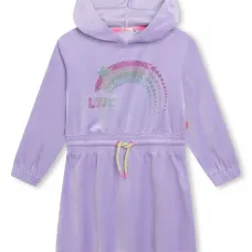 Платье с капюшоном и стразами