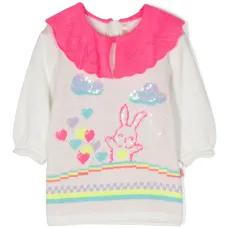 Платье с принтом и объемным воротником