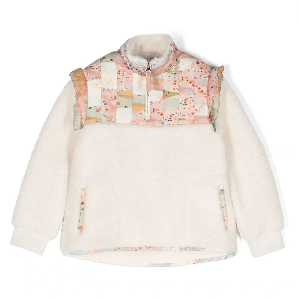 Толстовка с высоким воротником и вставками