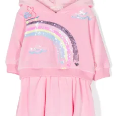 Платье с пайетками и капюшоном