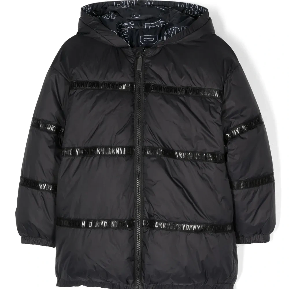 Двусторонний пуховик с логотипом