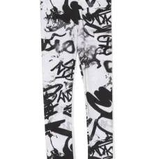 Легинсы с логотипом и принтом граффити