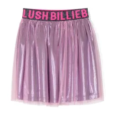 Юбка с эффектом металлик и логотипом