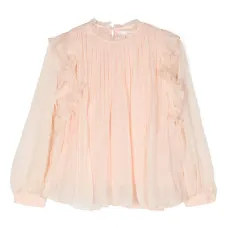 Шелковая блузка с оборками Шелковая блузка с оборками