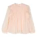 Шелковая блузка с оборками