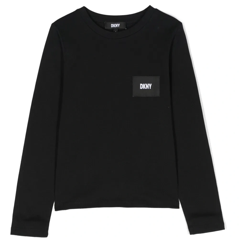 Футболка с длинными рукавами и нашивкой-логотипом