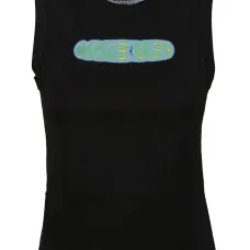 топ без рукавов с принтом