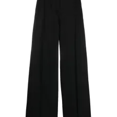 Брюки палаццо из смеси шерсти и хлопка