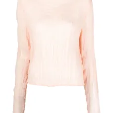 Полупрозрачная блузка с жатым эффектом Полупрозрачная блузка с жатым эффектом