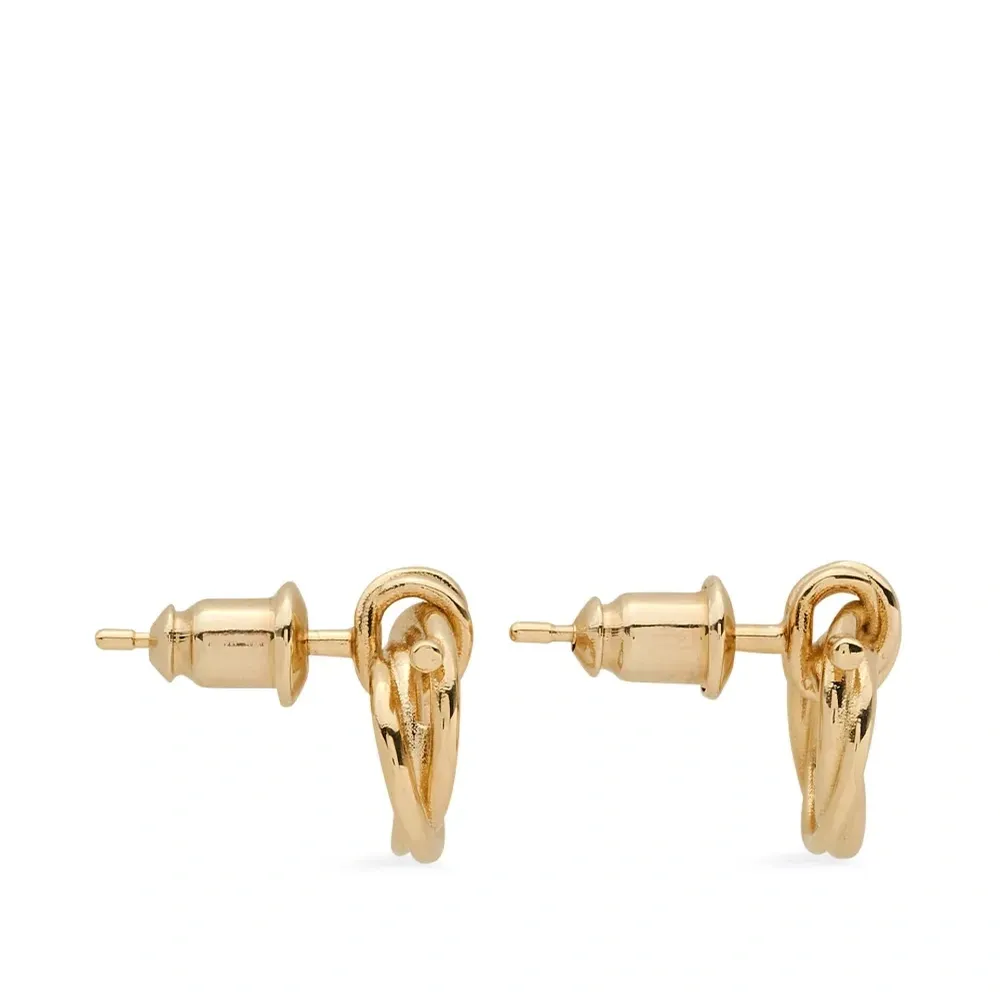 Витые серьги-кольца с декором Gancini