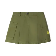 Юбка карго со складками и вышитым логотипом Юбка карго со складками и вышитым логотипом