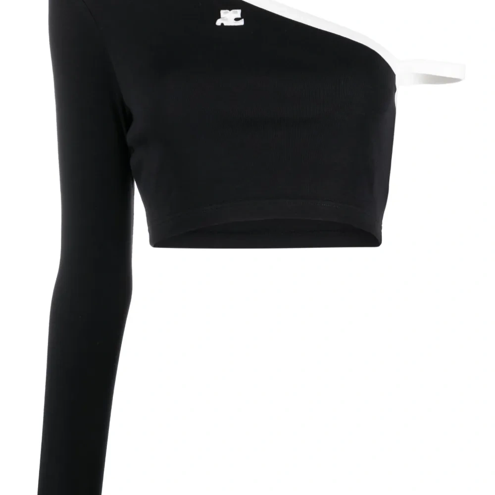 Укороченный топ на одно плечо Укороченный топ на одно плечо