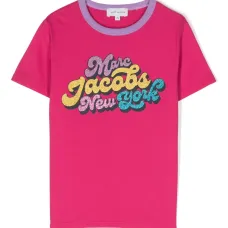 Футболка с логотипом и блестками