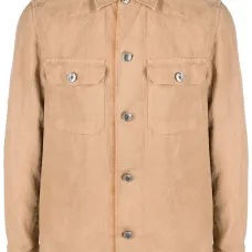 Льняная рубашка с длинными рукавами