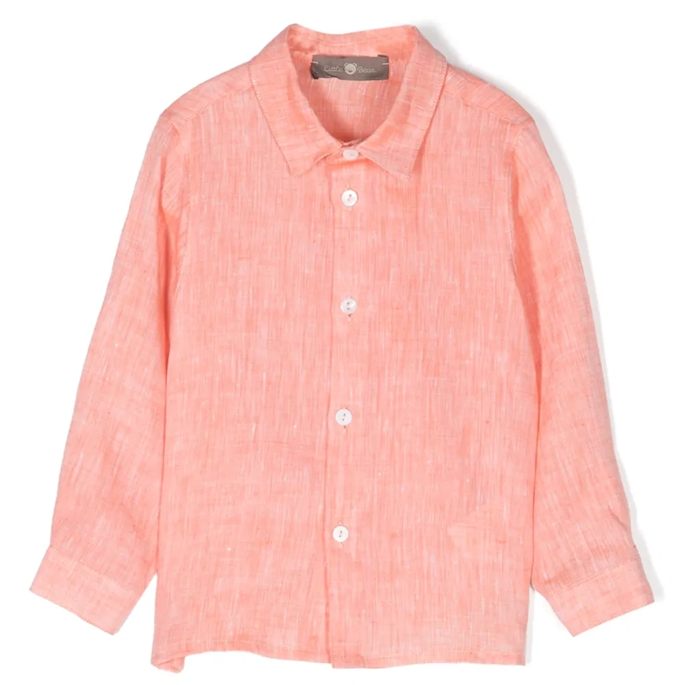 Льняная рубашка на пуговицах