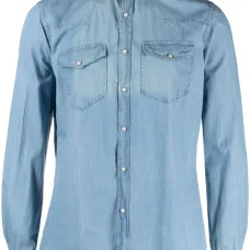 Джинсовая рубашка с длинными рукавами Джинсовая рубашка с длинными рукавами