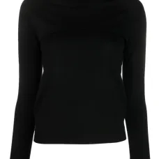 Шерстяной топ с длинными рукавами