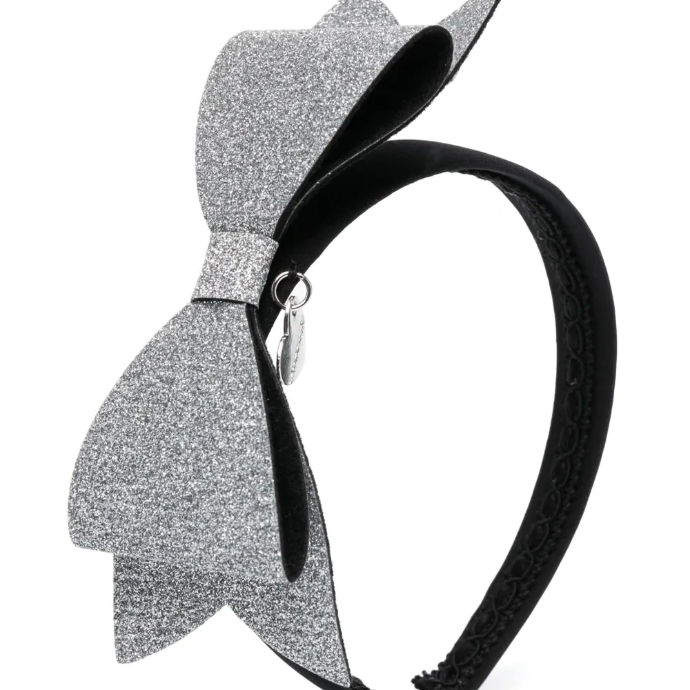 Ободок с бантом и блестками