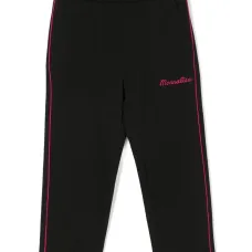 Брюки с вышитым логотипом