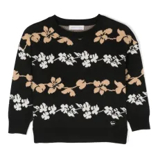 Джемпер вязки интарсия с цветочным узором