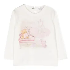 Футболка с длинными рукавами и принтом