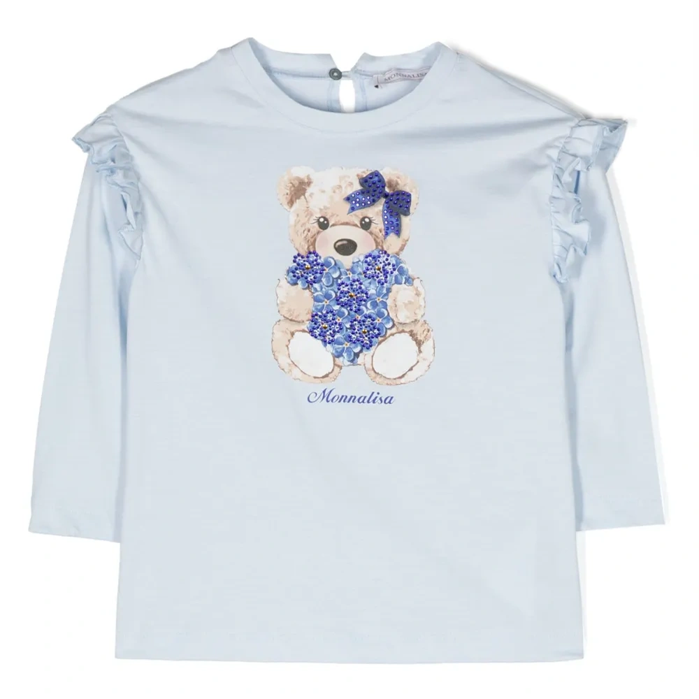 Футболка с принтом и оборками