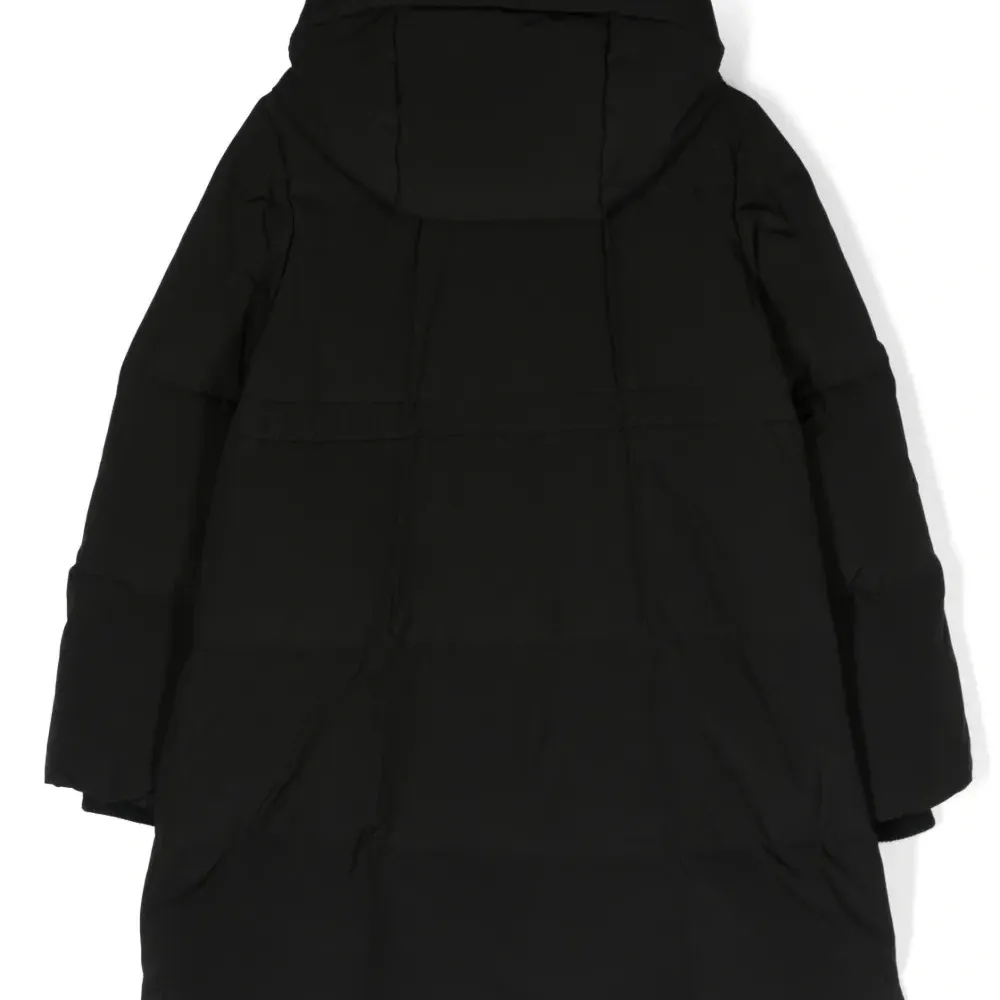 Пальто с капюшоном и вышитым логотипом