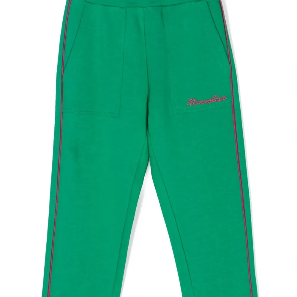 Брюки с вышитым логотипом