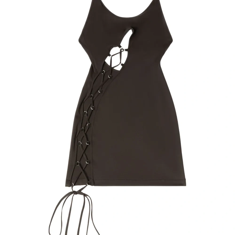 Платье мини со шнуровкой