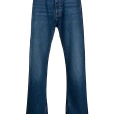 Прямые джинсы с завышенной талией