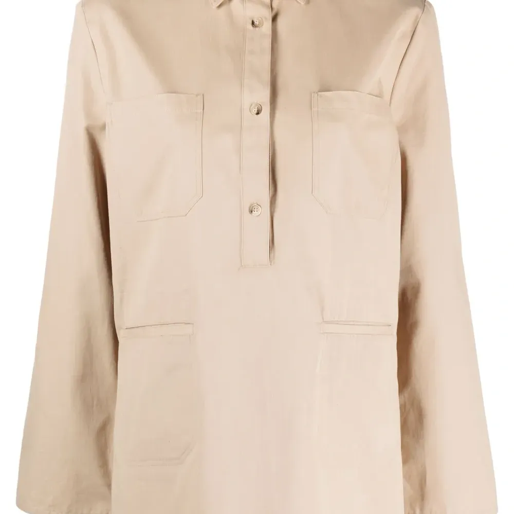 Твиловая рубашка с длинными рукавами