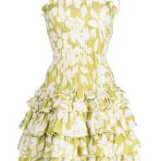 Платье мини с оборками