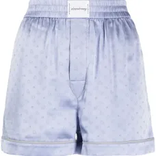 Шелковые шорты с жаккардовым узором